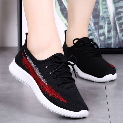 Womens Soft Mesh Breathable Shoes 2019 Ladies Casual Summer Anti-Slip Walking Sneakers Loafers Outdoor Leisure Flat Sports Shoes