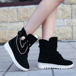 New women snow boots in the boots round head metal decorative fashion non-slip design women's sneakers boots women shoes