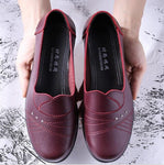 2019 New Women Ballet Flats Shoes Slip On Loafers Soft Leather Women's Moccasins Shallow Boat Shoes Ballerina Zapatos Mujer