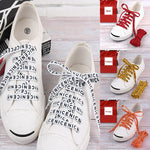 1 Pair Letter Printed Flat Shoelaces Fashion Casual Sports Outdoor Canvas Sneakers Shoelaces Women Men's Shoe Strings 100-160cm