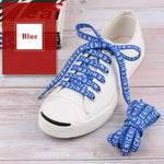 1 Pair Letter Printed Flat Shoelaces Fashion Casual Sports Outdoor Canvas Sneakers Shoelaces Women Men's Shoe Strings 100-160cm