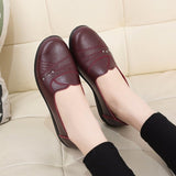 2019 New Women Ballet Flats Shoes Slip On Loafers Soft Leather Women's Moccasins Shallow Boat Shoes Ballerina Zapatos Mujer