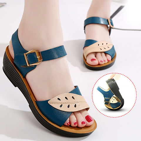 Women Sandals Comfort Mother Shoes Summer Women Shoes Slip-on Flat Sandals Ladies Shoes Woman Sandalie Female Plus Size Footwear